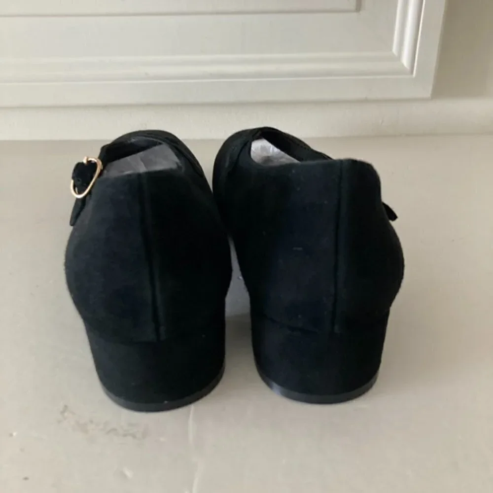 NWOB Jeffery Campbell Free People Mia Black Suede Mary Jane Heels